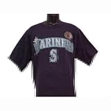 MLB Seattle Mariners Print Applique Team Color Crew Neck T-Shirt