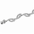 14kt White Gold Leaf Design Diamond Fashion Bracelet
