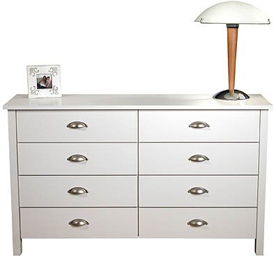 Chest of Drawers - 8 Drawer - (White)