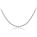 Sterling Silver 060-Gauge Diamond-Cut Rope Chain Anklet, 9"