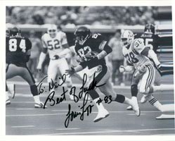 Signed Lipps, Louis (Pittsburgh Steelers) 8x10 B&W (P) Photo