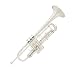 Cecilio Silver Plated Sandblast B Flat Trumpet w/ Hard Shell Carrying Case and Accessories