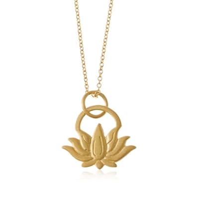 lotus necklace with 24k gold lotus necklace with 24k gold