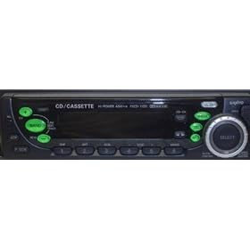 Sanyo FXCD-1100 - Radio / CD / cassette player - Full-DIN - in-dash - 4-channel - 45 Watts x 4
