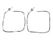 Italian Sterling Silver Square Style Hoop Earrings