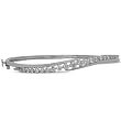 14K White Gold Diamond Bangle Bracelet - 1.25 Ct.