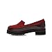 Charm Foot Fashion Womens Platform Mid Heel Loafers Shoes