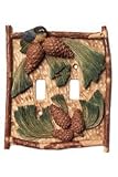 Tools & Hardware : double switch decorative switch plate cover - Northwest pine, double decorative switch plate