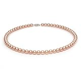 Pink Freshwater Pearl Necklace - 6-7mm, AAA Quality, Solid 14k Gold, Choker Lengths 14, 15, 16 Inches Available
