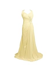 Halter Sleeveless Chiffon Ruched Lace Applique 2015 Sweetheart Evening Dress/Homecoming Dress/Prom Dress/Wedding Party Dress  with a Brush/Sweep Train 