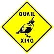QUAIL CROSSING sign * street animal hunt bird