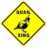 QUAIL CROSSING sign * street animal hunt bird