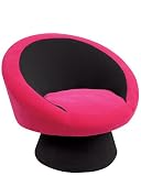 LumiSource Black and Hot Pink Saucer Chair