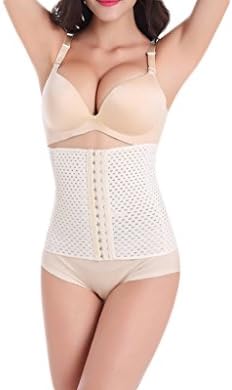 Valentina Womens Workout Waist Trainer Corset Tummy Slimming Body Shapewear Trimmer Cincher Tummy Shaper Girdle 4 Hooks