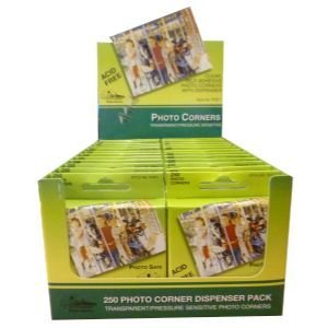 scrapbooking corners:12 PACK PHOTO CORNERS CLEAR 250/BOX Papercraft, Scrapbooking (Source Book)