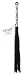 Fetish Fantasy Beaded Metal Flogger, Silver, Black