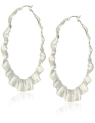 Shaesby "Flamenco" Sterling Silver Wavy Hoop Earrings