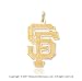 14k Yellow Gold San Francisco Giants Fine SF' Pendant