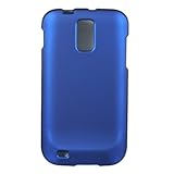 Blue Rubberized Hard Cover Protector Case for Samsung Hercules T989