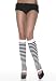 Opaque Stripe Leg Warmer (White/Light Pink;One Size)