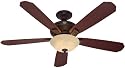 Hunter Fans 21711 60" Grant Park Contemporary Indoor New Bronze Ceiling Fan w/ Light
