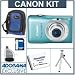 Canon Powershot SD1300 IS Digital Elph Camera Kit,- Green - with 8GB SD Memory Card, Camera Case, Spare NB-6L Type Lithium-ion Battery, Table Top Tripod, USB 2.0 SD Card Reader