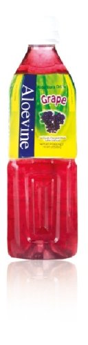 Aloevine Grape Flavored Aloe Drink with Real Aloe Pulp, 16.9-Ounce (Pack of 20)
