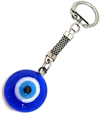 Silver Evil Eye Keychain