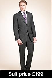 Big Tall Collezione 2 Button Prince of Wales Check Jacket with Wool