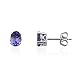 0.96cts Natural Tanzanite 925 sterling silver stud title=