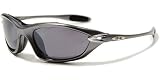 X Loop X44 Sunglasses Wrap Style UV400 Lens for Baseball, Softball, Cycling, Golf, Kayaking and All Active Sports. CLOSEOUT (Gunmetal)