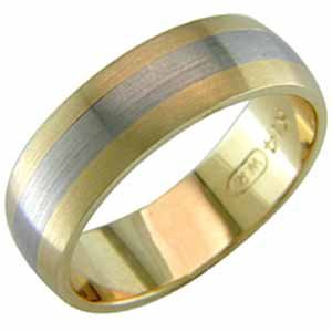 Two Tone Elegant Men's Wedding band