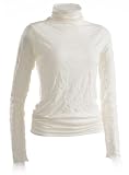 Majestic Crinkled Cotton/Cashmere 3/4 Turtleneck