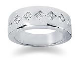 0.7 ctw. Woman's Princess Diamond Wedding Band in Platinum