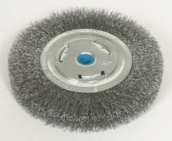 Westward 1GBK6 Crimped Wire Wheel, 8 In Dia, 0.0140 Wire