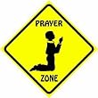 PRAYER ZONE sign * street boy