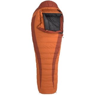 Never Summer EQ Reg 0-degree Down Sleeping Bag Bonfire Left Zip LONG by Marmot