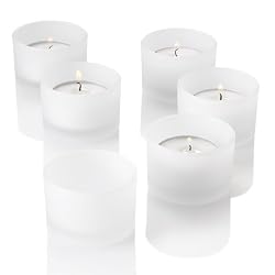 Tealight Candle Holder Frosted Glass Set of 12