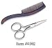 Ultra 3-1/2" Mustache Scissors and Comb