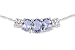 1 Carat Tanzanite and Diamond 14K White Gold Necklace