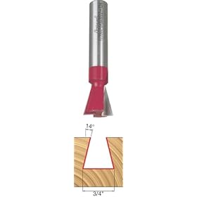Freud 22-134 3 4-Inch Diameter 14-Degree Dovetail Router Bit with 1 2-Inch Shank by Freud