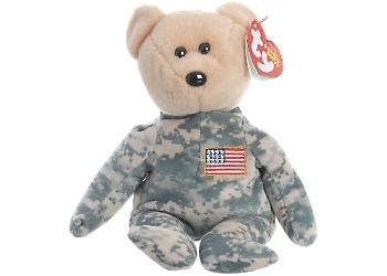 TY Beanie Babies Salute  - Camouflage Bear