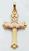 14kt Two-Tone Gold Claddaugh Cross - XR715