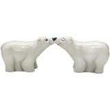 Westland Giftware Mwah Magnetic Polar Bears Salt and Pepper Shaker Set, 2-1/2-Inch