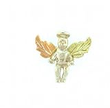 Sterling-silver Black Hills Gold Angel Tie-pin / Lapel-pin