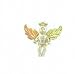 Sterling-silver Black Hills Gold Angel Tie-pin / Lapel-pin