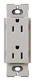 Switches: Lutron SCR-15-TP Satin Colors 15A Electrical Socket Duplex Receptacle, Taupe
