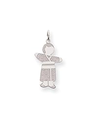Sterling Silver China Doll Cuddle Charm