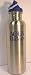 Aqua Basics 18/8 Brushed Stainless Steel Water Bottles with Poly Loop Cap and Caribiner - 32oz