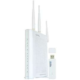 【あんしん・接続キャンペーン対象製品】 PLANEX USB2.0搭載 11n Draft2.0/g/b対応 高速300Mbps 無線LANルータ&USBアダプタセット(WPSボタン) MZK-W04NU-PKU